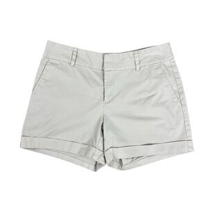 Maison Jules | Maddie Everyday Short Khaki Bermuda Rolled Hem‎ Cuff Hook Closure
